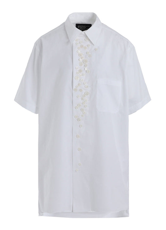 P?100/2 BROAD SHORT SLV MANY BUTTONS SHIRT