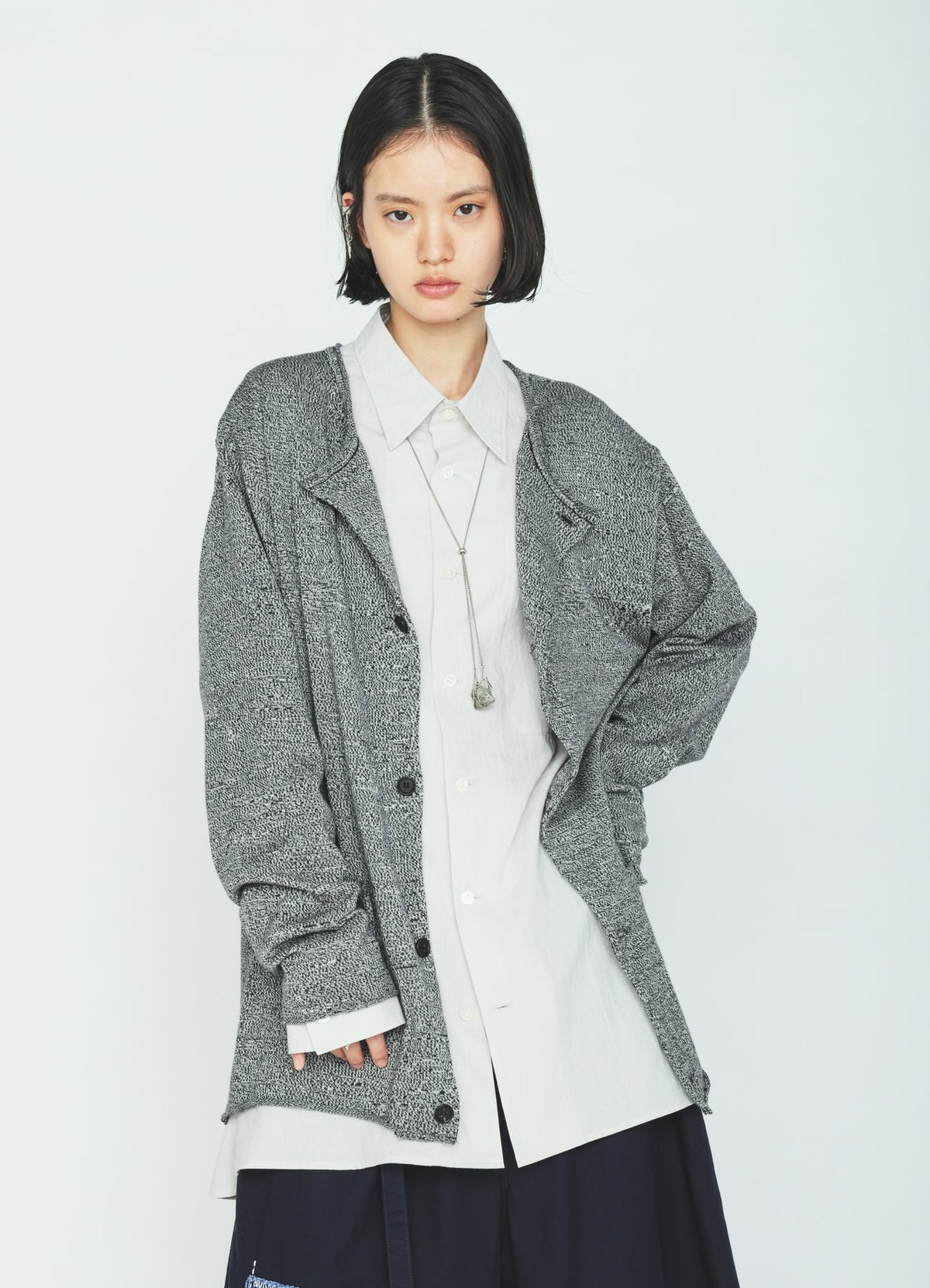 COTTON SUVIN GOLD KNIT CARDIGAN