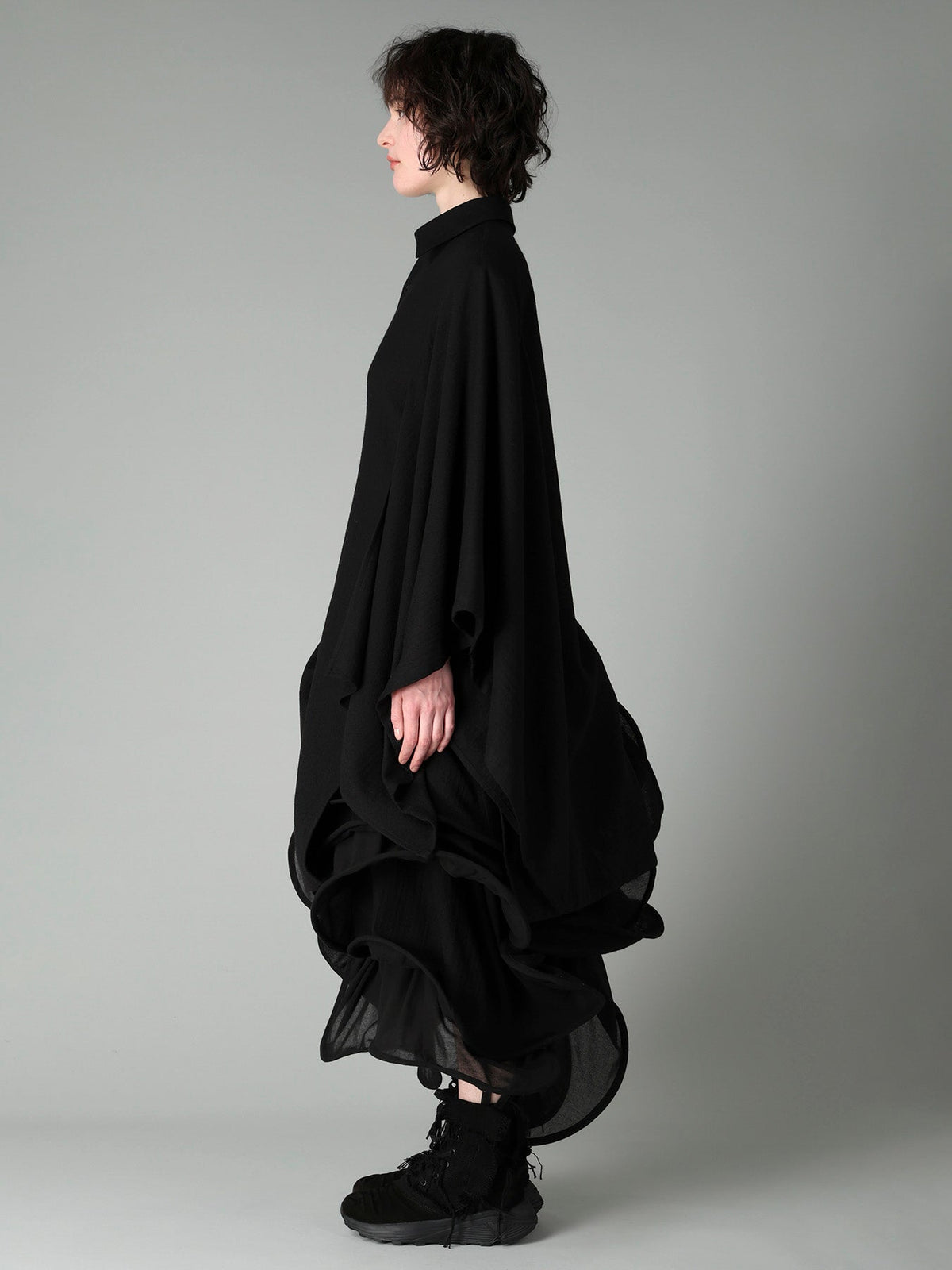 SOFT WOOL KIMONO SLEEVE BLOUSE