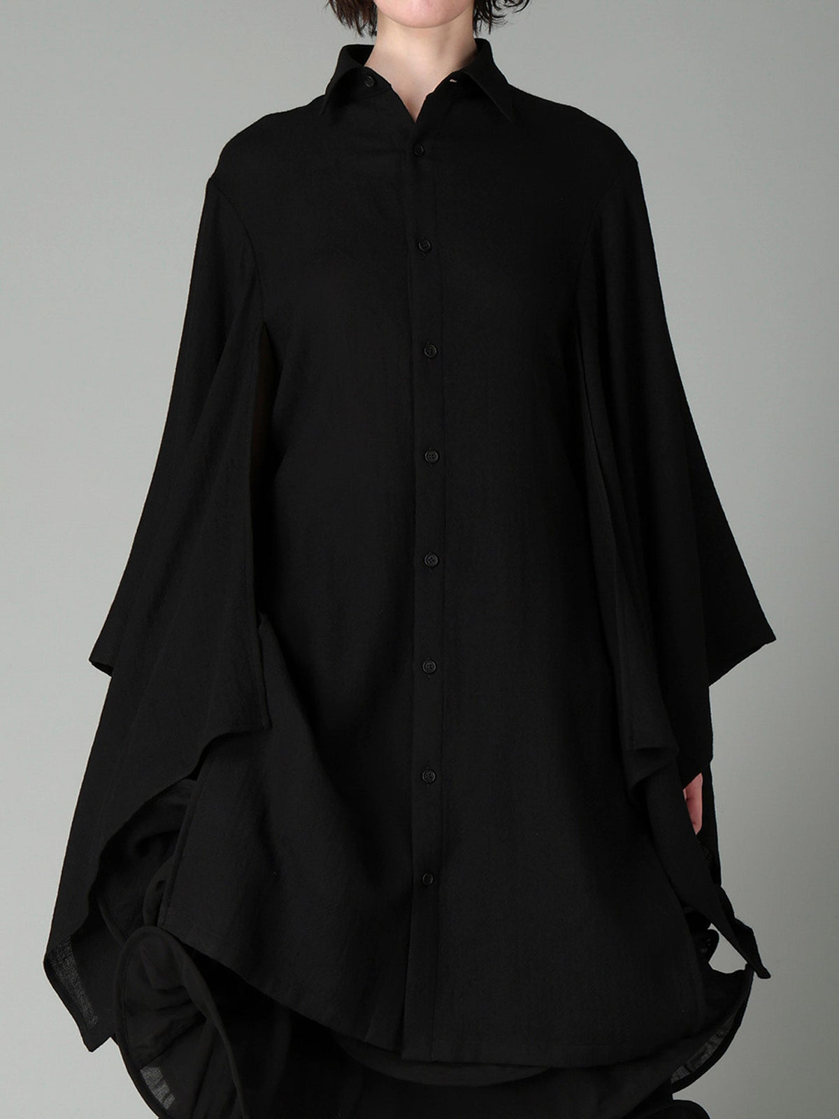 SOFT WOOL KIMONO SLEEVE BLOUSE