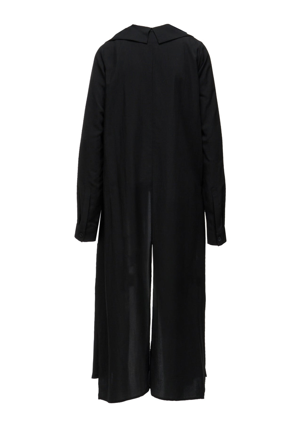 HIGH TWIST GABARDINE LONG DRAPED BLOUSE