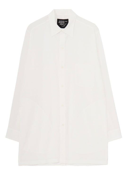 TA TUXEDO/WHITE OPEN-BACK BLOUSE