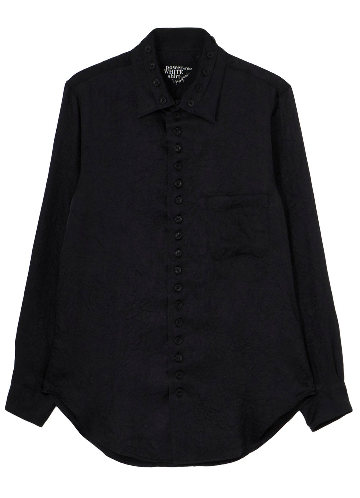 TRIACETATE  TWILL DOUBLE COLLAR BLOUSE