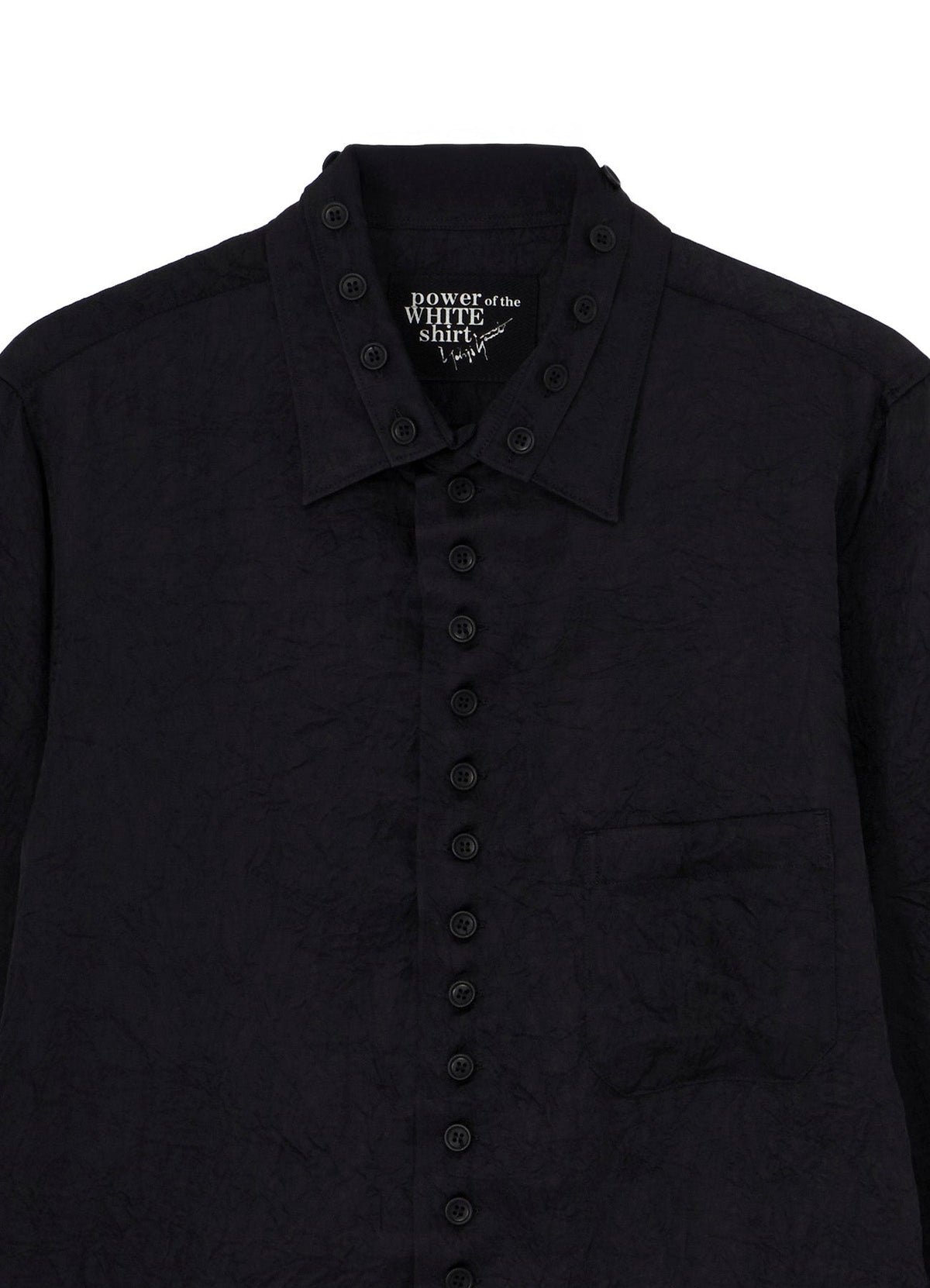 TRIACETATE  TWILL DOUBLE COLLAR BLOUSE