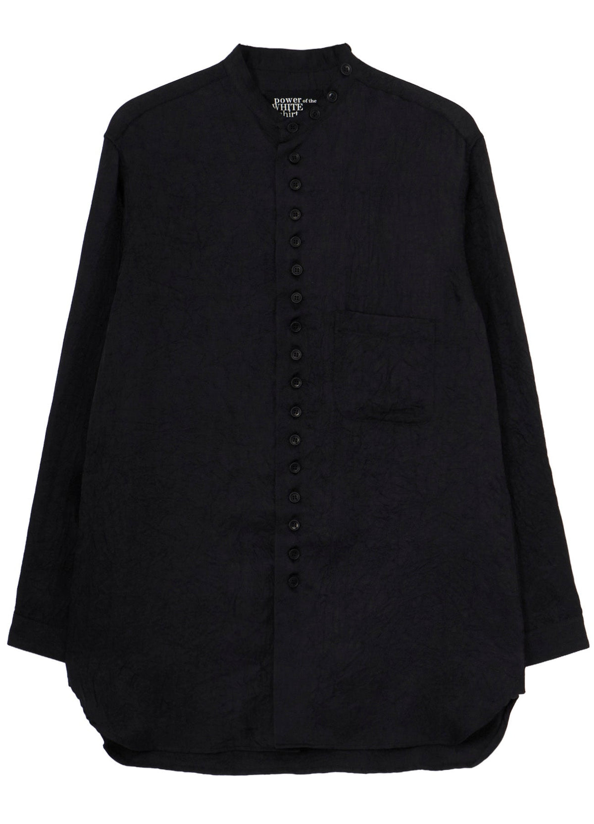 TRIACETATE  TWILL STAND COLLAR BLOUSE