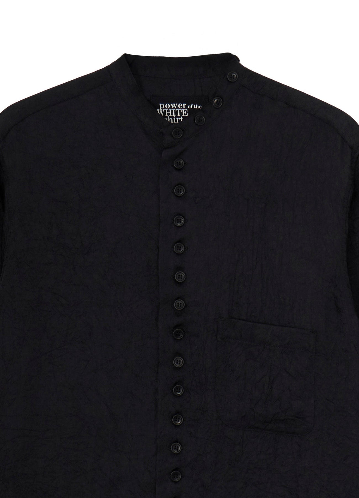 TRIACETATE  TWILL STAND COLLAR BLOUSE