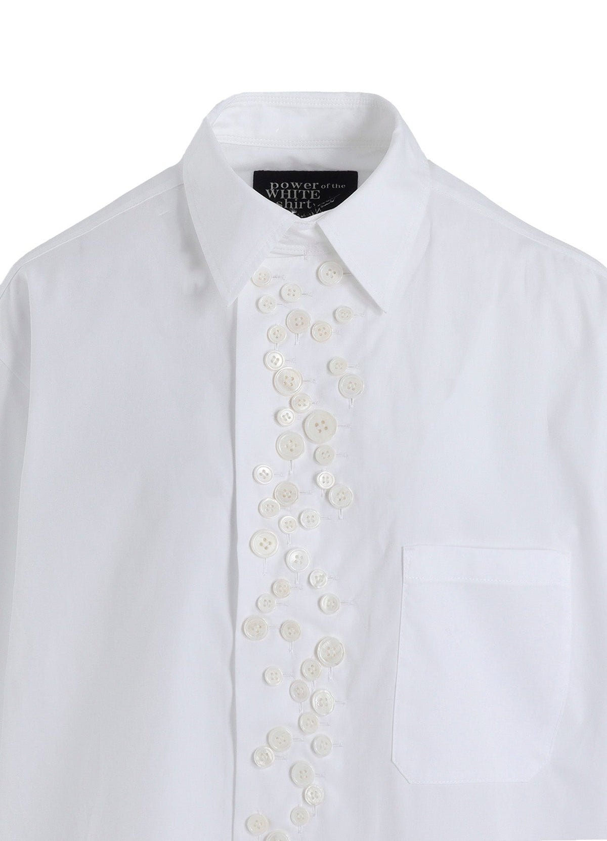 P?100/2 BROAD SHORT SLV MANY BUTTONS SHIRT