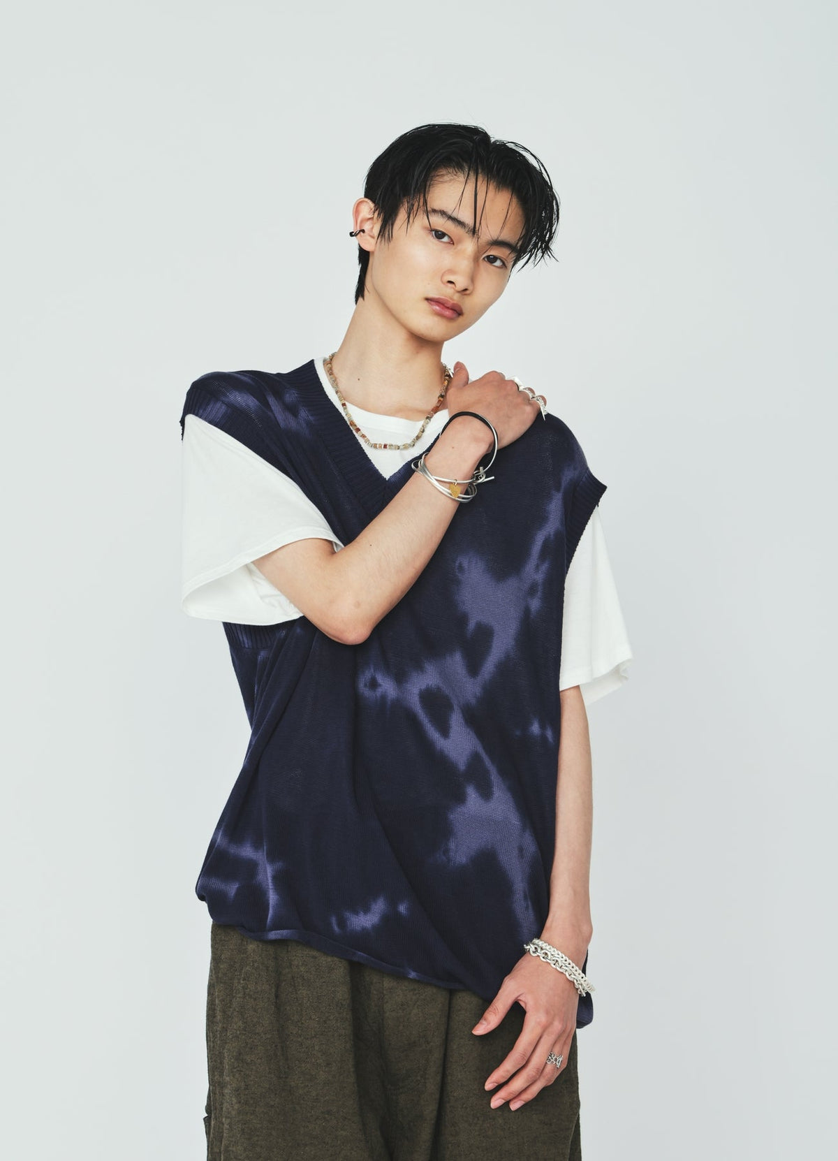 CHUSEN-DYED COMPACT TWIST VEST