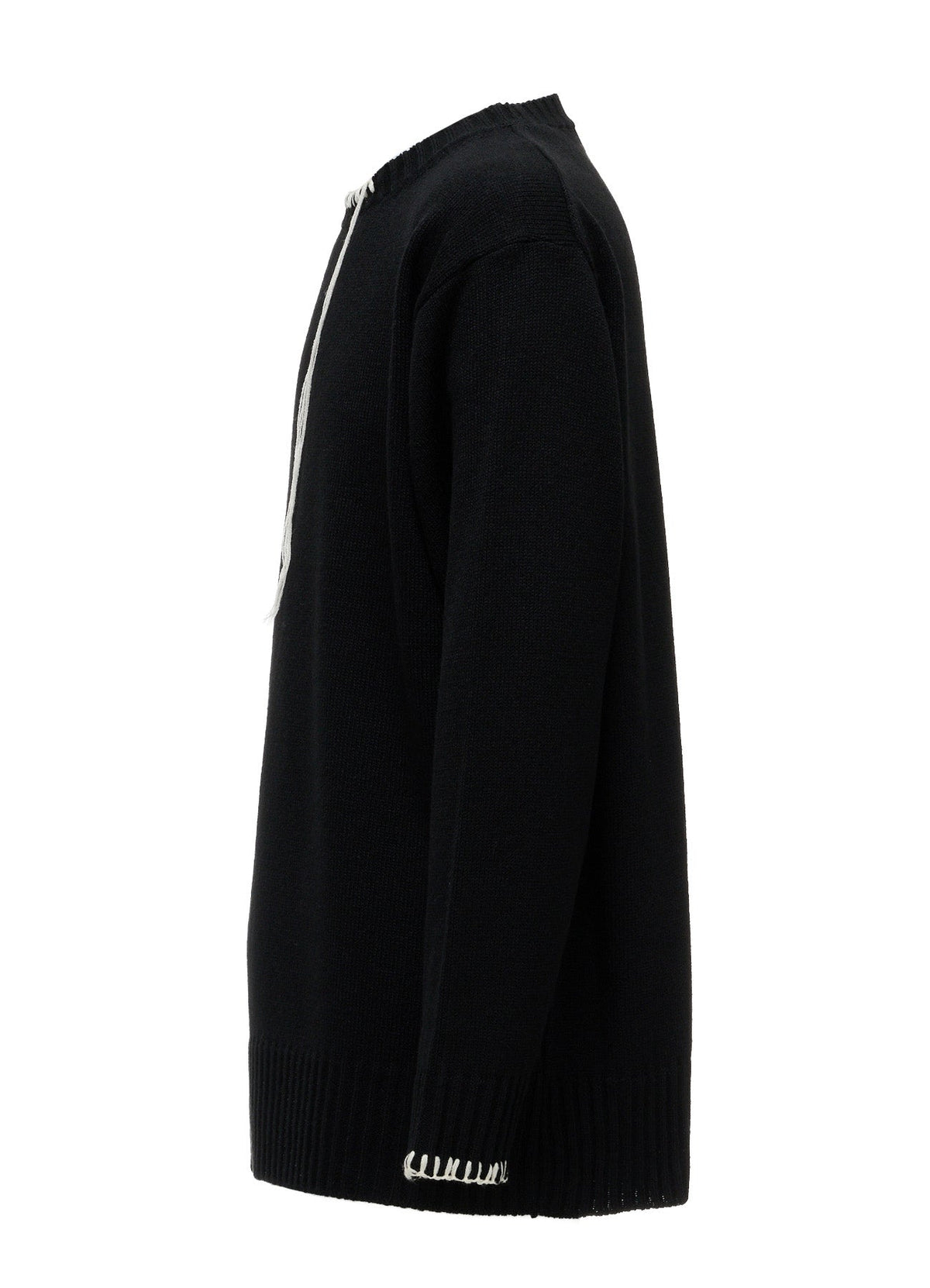 BULKY WOOL BLEND ASYMMETRIC STITCH PULLOVER