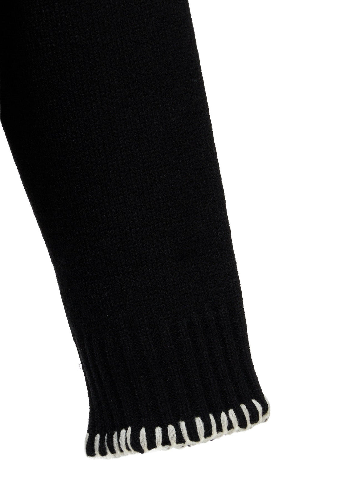 BULKY WOOL BLEND ASYMMETRIC STITCH PULLOVER