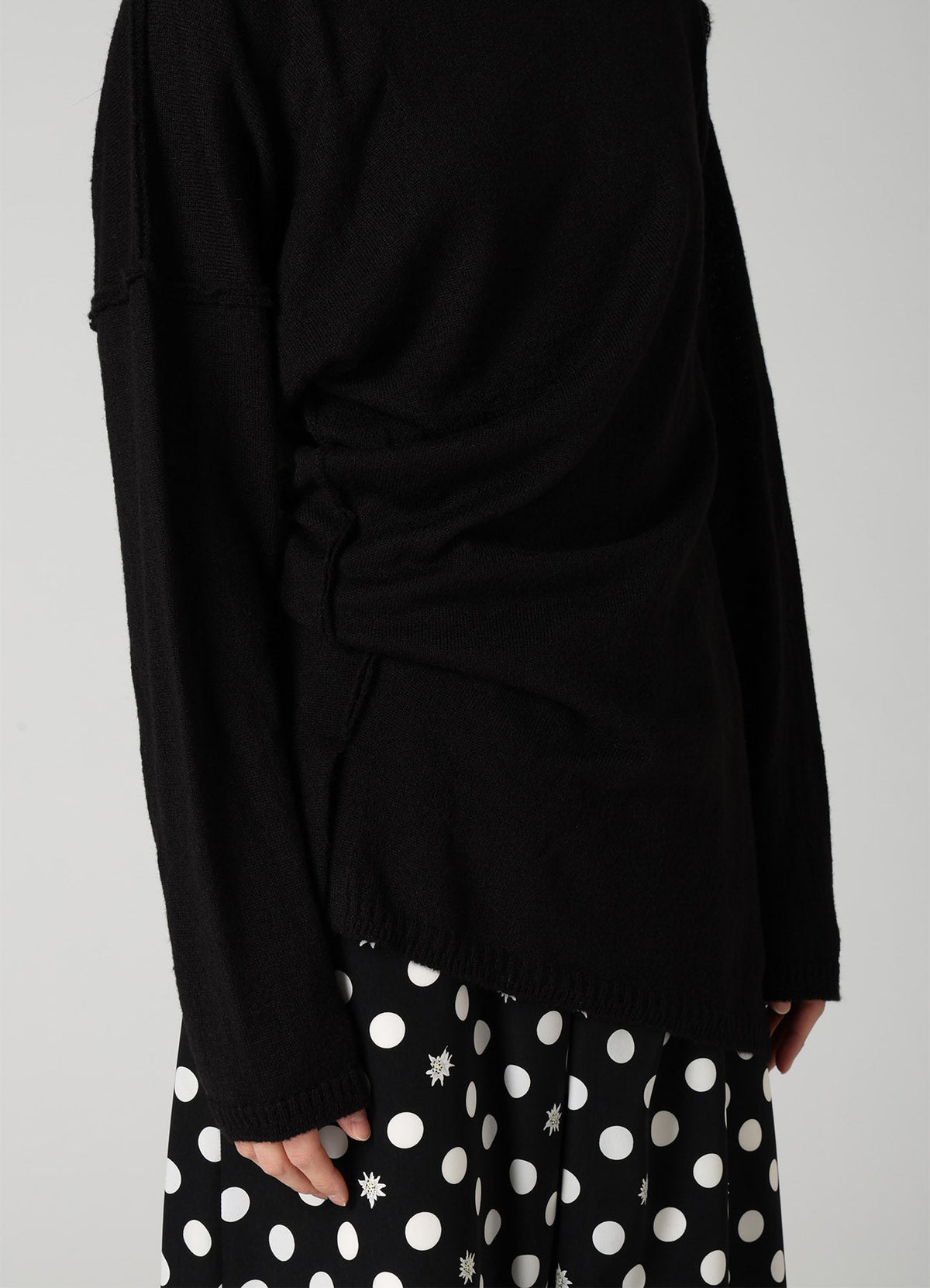 12G JERSEY TWISTED KNIT PULLOVER