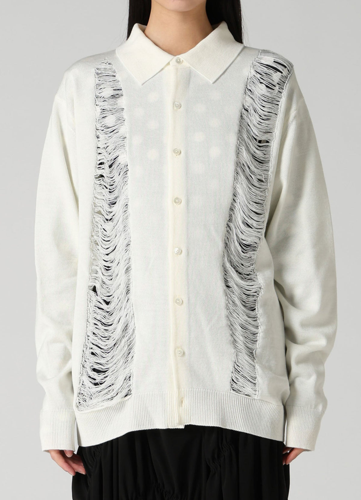 12G JERSEY DAMAGED CARDIGAN