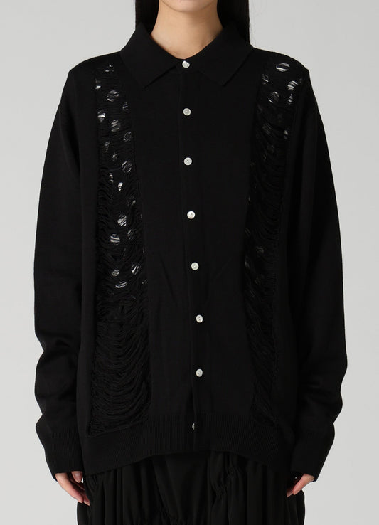 12G JERSEY DAMAGED CARDIGAN