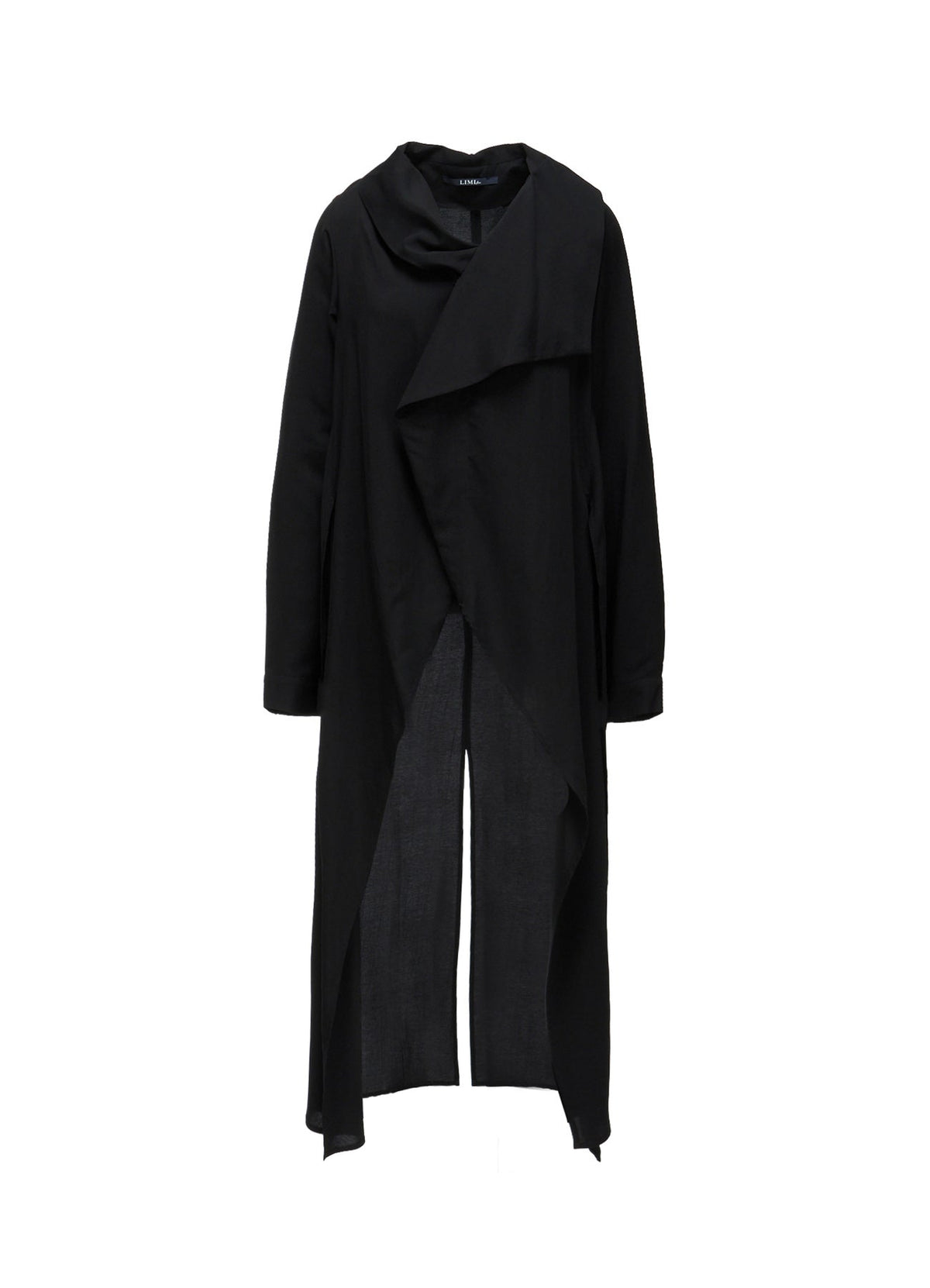 HIGH TWIST GABARDINE LONG DRAPED BLOUSE