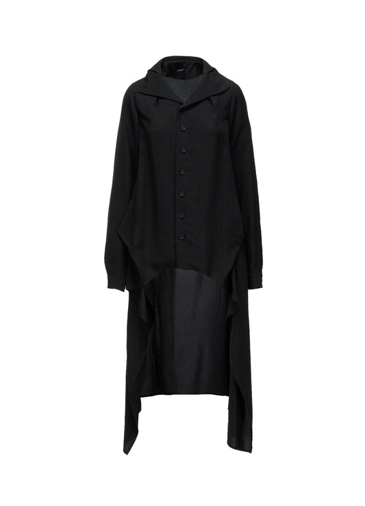 HIGH TWIST GABARDINE B LONG BLOUSE
