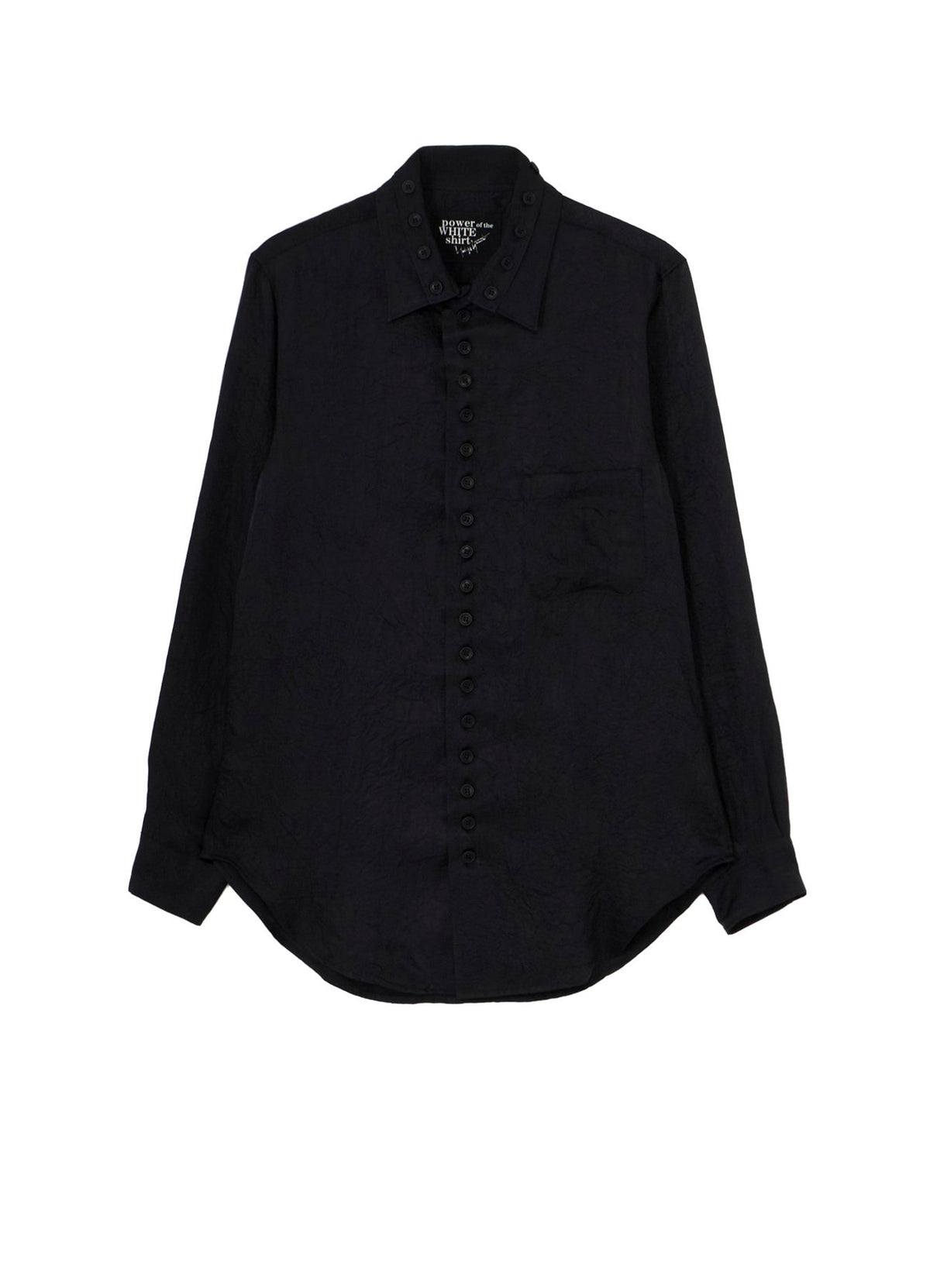 TRIACETATE  TWILL DOUBLE COLLAR BLOUSE