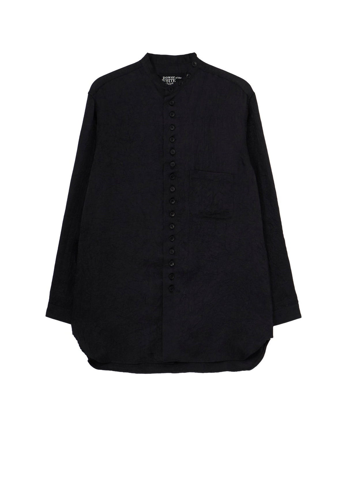 TRIACETATE  TWILL STAND COLLAR BLOUSE