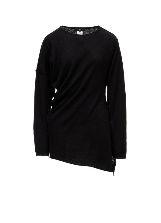 12G JERSEY TWISTED KNIT PULLOVER